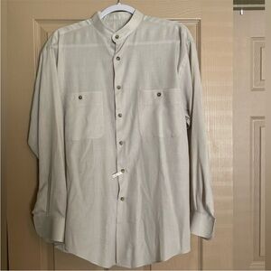 Saint Laurent Mandarin Collar Button-Up - Size M